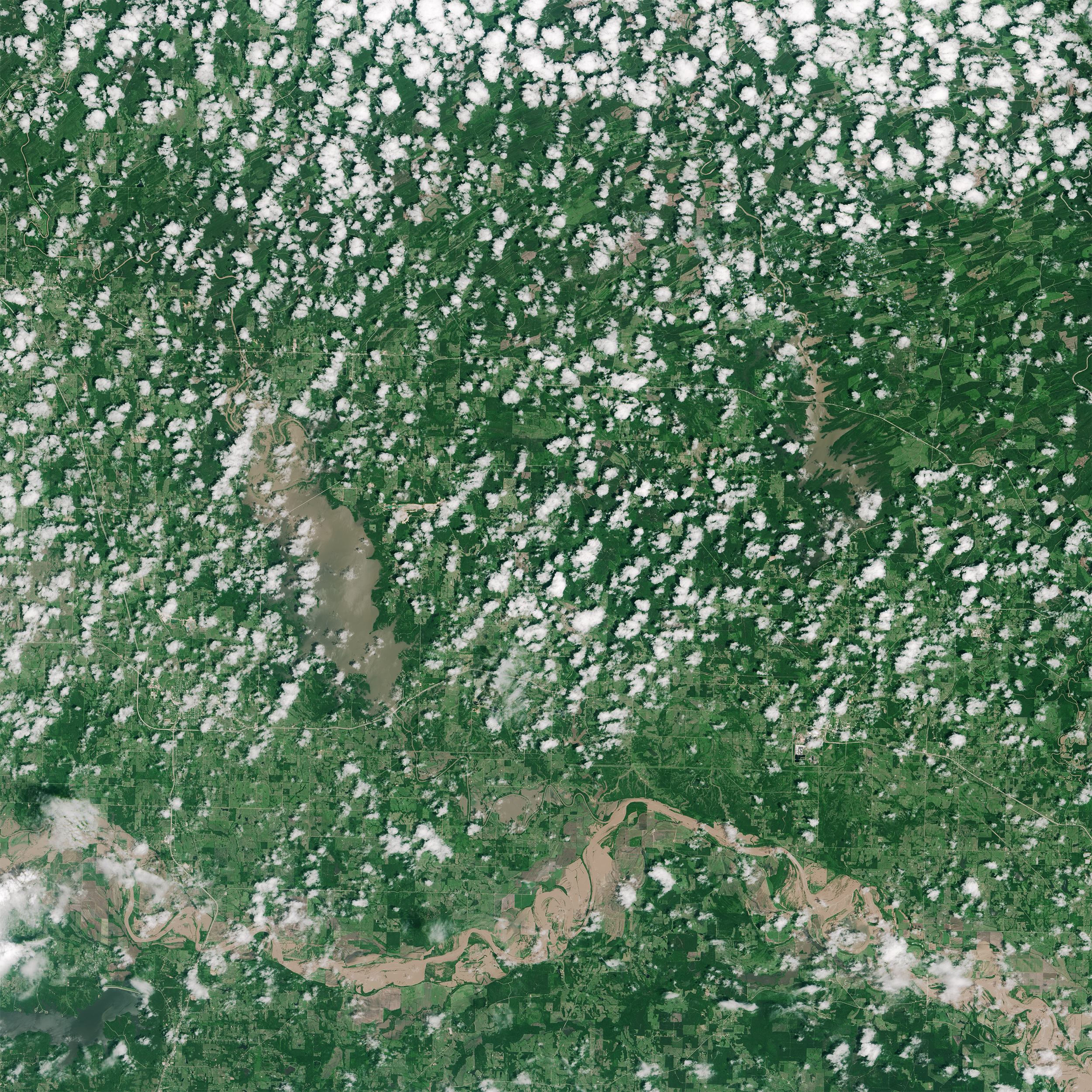 Red River after flooding