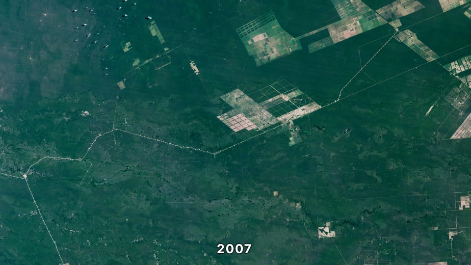 Landsat observation of the Chaco Region in Paraguay in 2007